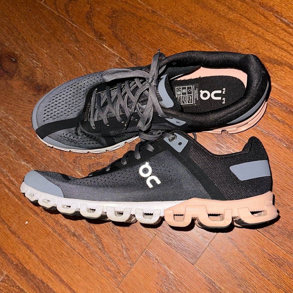 On Cloudtec - pink, gray, white